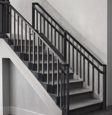 5.8-6.0M Longueur Escalier métallique noir moderne Barrière en aluminium pour le système de balcon décoratif