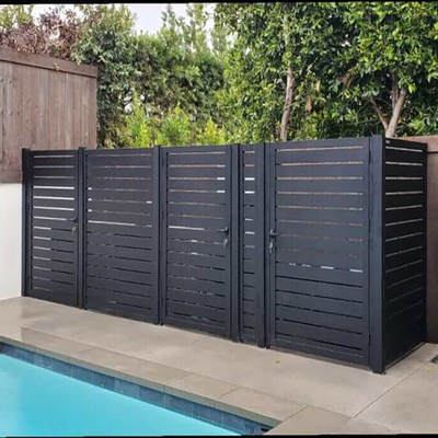 Alloy Modern Garden Black Vertical Tube Fence avec service de coupe et revêtement en poudre