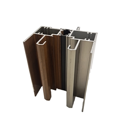 6063 T5 revêtement en poudre anodisant profils en aluminium de couleur bois pour fenêtres et portes certifié ISO