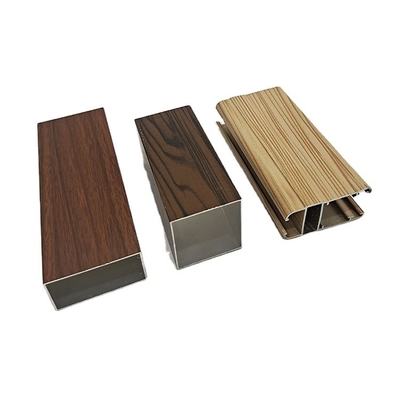 6063 T5 revêtement en poudre anodisant profils en aluminium de couleur bois pour fenêtres et portes certifié ISO