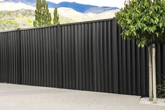 Réservoir en tube vertical en aluminium pour jardin extérieur avec revêtement en poudre noire solide