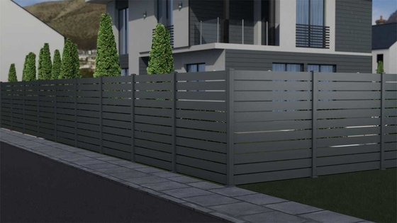 Réservoir en tube vertical en aluminium pour jardin extérieur avec revêtement en poudre noire solide