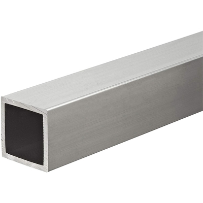 Tube carré en aluminium de couleur bois avec service de soudage 1,5x0,75 mm épaisseur personnalisée