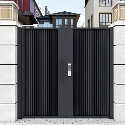 5.8-6.0M Longueur Porte de clôture en aluminium personnalisée avec panneau décoratif et service de perforation