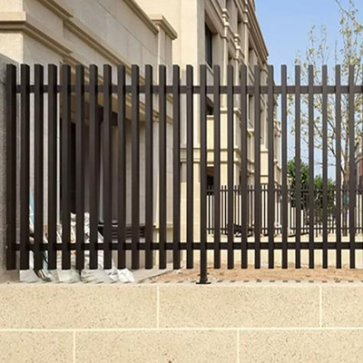 Porte de clôture personnalisée à panneau décoratif de 5,8 à 6,0 m de longueur T5 Barrière en aluminium noir