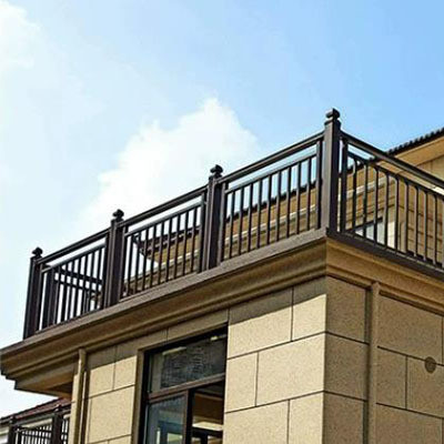 Porte de clôture personnalisée à panneau décoratif de 5,8 à 6,0 m de longueur T5 Barrière en aluminium noir