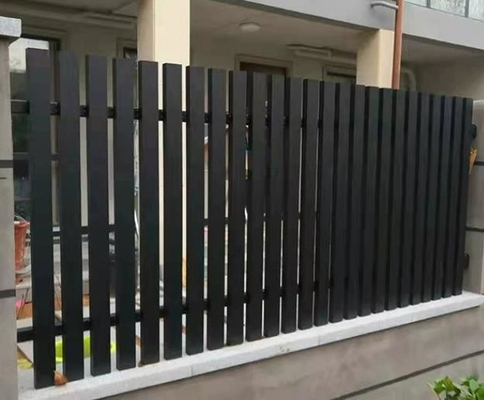 Système de clôture en aluminium Panneau décoratif de porte en noir avec service de coupe disponible