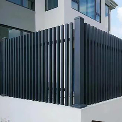 Protection des données personnelles Panneaux de clôture en tôle d'aluminium en poudre noire pour clôtures horizontales