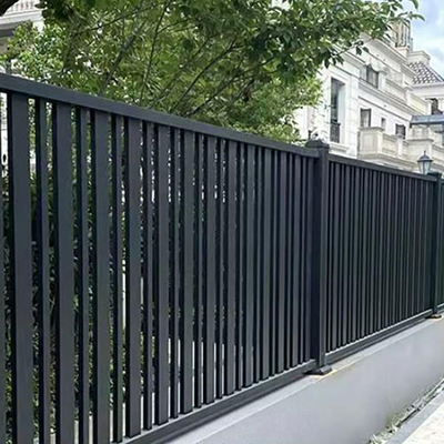 Protection des données personnelles Panneaux de clôture en tôle d'aluminium en poudre noire pour clôtures horizontales