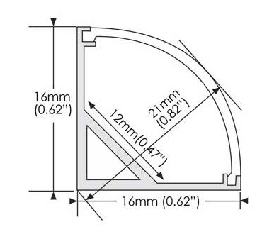 Profil d'angle en aluminium à température T3-T8 de l'extrusion Shengxin 6063 pour la décoration intérieure