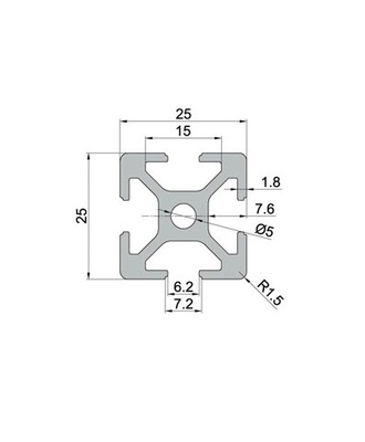 Profiles de fente T anodisant argent personnalisable V fente 4040 4080 avec température T3-T8