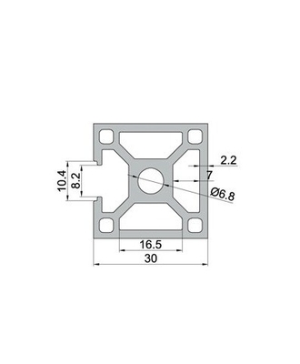 Profil d'alliage d'aluminium 6063-T5 Profil d'argent anodisé 4040 4080 V Profil d'extrusion par fente