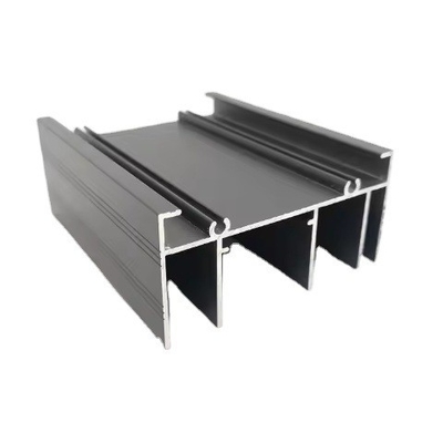 Profiles en aluminium d'extrusion de longueur personnalisée avec usinage en couleur blanche et noire