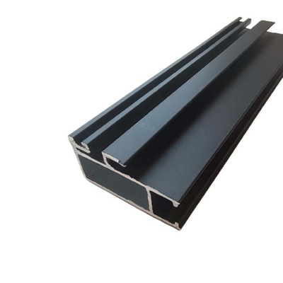 Profiles en aluminium d'extrusion de longueur personnalisée avec usinage en couleur blanche et noire