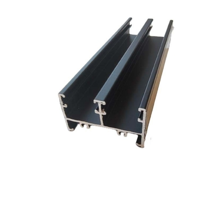 Profiles en aluminium d'extrusion de longueur personnalisée avec usinage en couleur blanche et noire