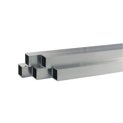 Tube carré en aluminium de couleur bois avec service de soudage 1,5x0,75 mm épaisseur personnalisée
