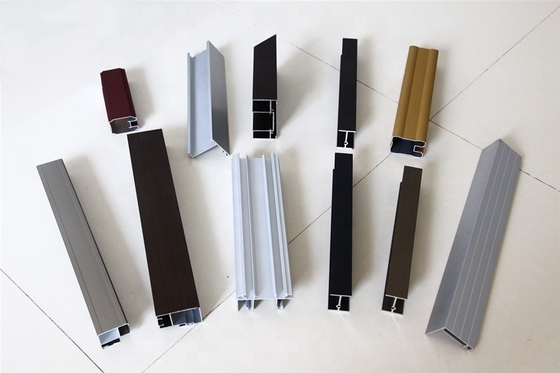 Polish Brush Powder Coating Gold Anodisation du bois Grain PVDF Construction de bâtiments Porte de fenêtre