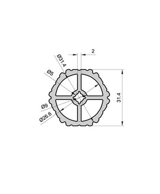 Profiles d'extrusion à fente en alliage d'aluminium résidentiel en argent anodisé pour les projets