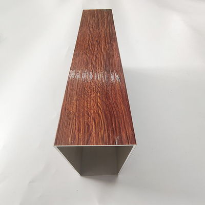 Profiles d'extrusion en aluminium de tube carré de grains de bois personnalisés pour les matériaux