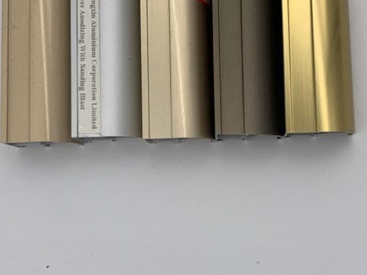 Profil d'aluminium de couleur personnalisé pour porte et fenêtre d'armoire de meubles dans la norme GB