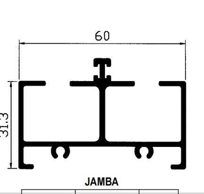 7038 8025 744 3825 5020 3831 Profil d'extrusion en aluminium pour la Colombie Fenêtres et portes