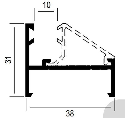 7038 8025 744 3825 5020 3831 Profil d'extrusion en aluminium pour la Colombie Fenêtres et portes