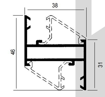 7038 8025 744 3825 5020 3831 Profil d'extrusion en aluminium pour la Colombie Fenêtres et portes