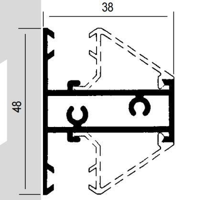7038 8025 744 3825 5020 3831 Profil d'extrusion en aluminium pour la Colombie Fenêtres et portes