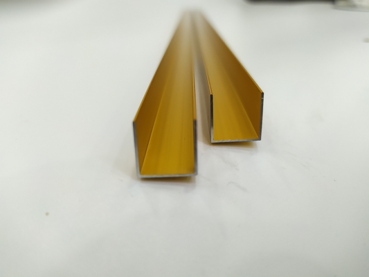 Profiles d'extrusion en aluminium de couleur dorée finition de broyeur pour partition de professionnel