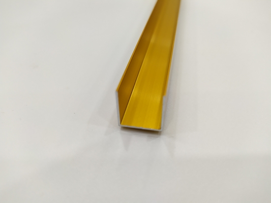 Profiles d'extrusion en aluminium de couleur dorée finition de broyeur pour partition de professionnel