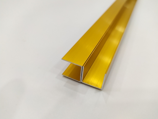 Profiles d'extrusion en aluminium de couleur dorée finition de broyeur pour partition de professionnel