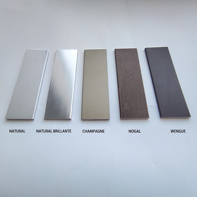 Profil d'aluminium revêtu en poudre certifié ISO pour les cadres de fenêtres et de portes du Mexique 6063 alliage