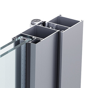 Profil d'extrusion en aluminium gris T3-T8 pour porte coulissante en double verre par SHENGXIN TOP