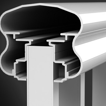 Profil d'aluminium pour garde-corps en verre série 6000 Grade et épaisseur personnalisée