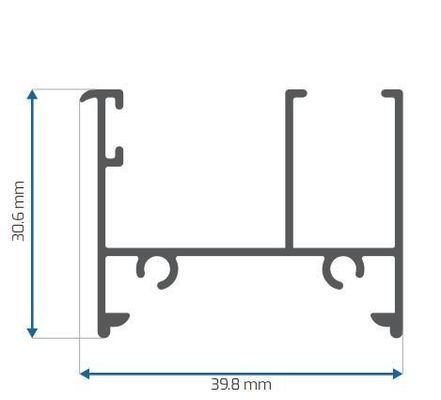 Mexique fenêtres et portes Profiles d'extrusion en aluminium Anodisation en poudre de revêtement de moulin de finition