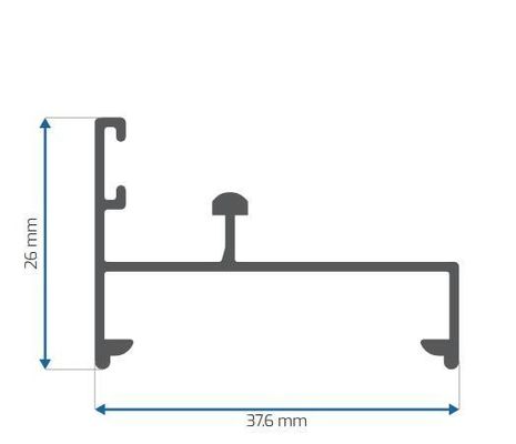 Mexique fenêtres et portes Profiles d'extrusion en aluminium Anodisation en poudre de revêtement de moulin de finition