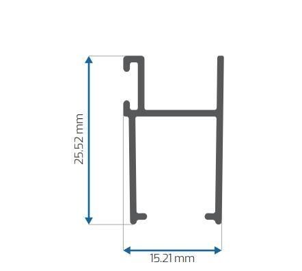 Mexique fenêtres et portes Profiles d'extrusion en aluminium Anodisation en poudre de revêtement de moulin de finition