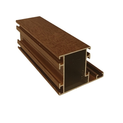 6063-T5 Cadre de construction en aluminium à motifs en bois Extrusion avec ouverture par poussée et par traction