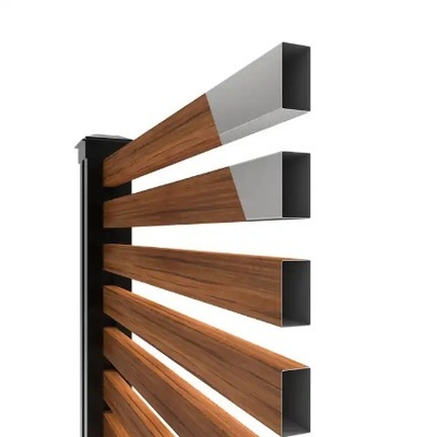 6063-T5 Cadre de construction en aluminium à motifs en bois Extrusion avec ouverture par poussée et par traction