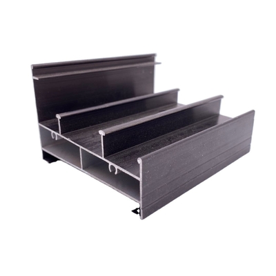 Construction de bâtiments fenêtre et porte profilé en aluminium Extrusion anodisante en argent personnalisée