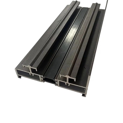 Profiles en aluminium noir de Shengxin Powder Coating pour porte coulissante en verre de la série 6000