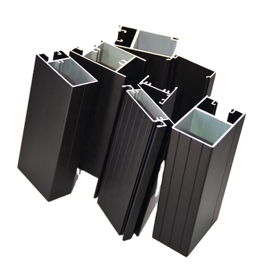 Profiles en aluminium noir de Shengxin Powder Coating pour porte coulissante en verre de la série 6000