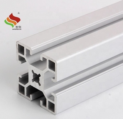 Shengxin 4040 2020 4545 4080 T Fente Profiles en aluminium anodisé à extrusion en argent noir