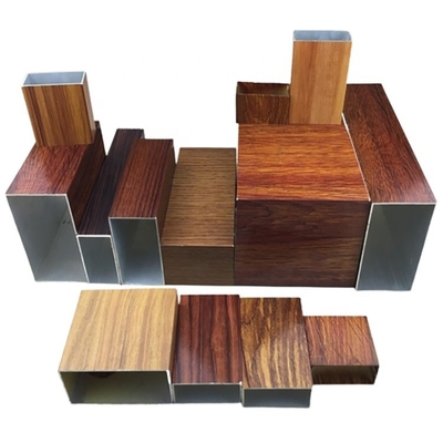 Profiles de fenêtres et de portes en aluminium à grains de bois certifiés ISO9001/ISO14001/ISO18001