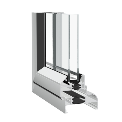 T3-T8 température rupture thermique profilée en aluminium porte pivotée et cadre de fenêtre de Shengxin