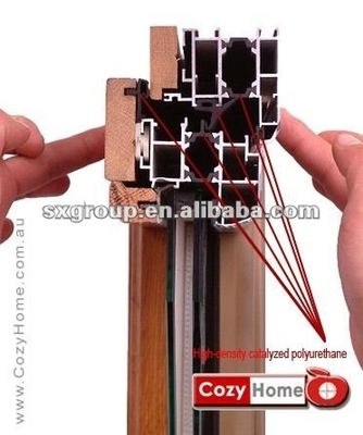 T3-T8 température rupture thermique profilée en aluminium porte pivotée et cadre de fenêtre de Shengxin
