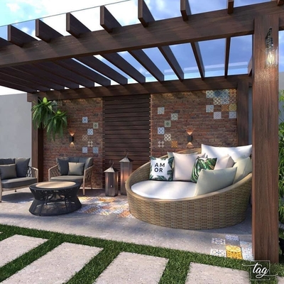 Pergola bioclimatique en aluminium avec finition de cadre anodisant et pavillon extérieur