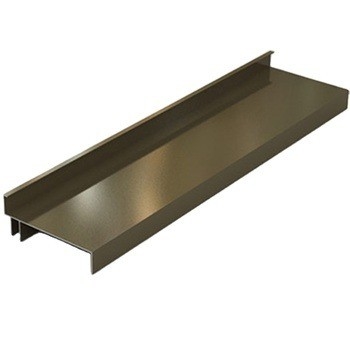 Profiles en aluminium à grains de bois par électrophorèse pour clôtures en aluminium de couleur champagne