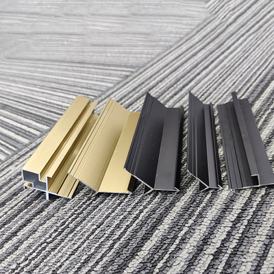 Profil en aluminium décoratif pour appartements modernes or et noir 0,8 mm-2,0 mm d'épaisseur