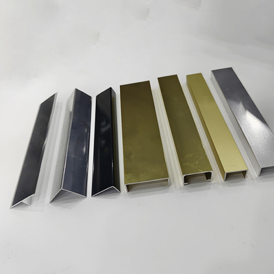 Profil en aluminium décoratif pour appartements modernes or et noir 0,8 mm-2,0 mm d'épaisseur